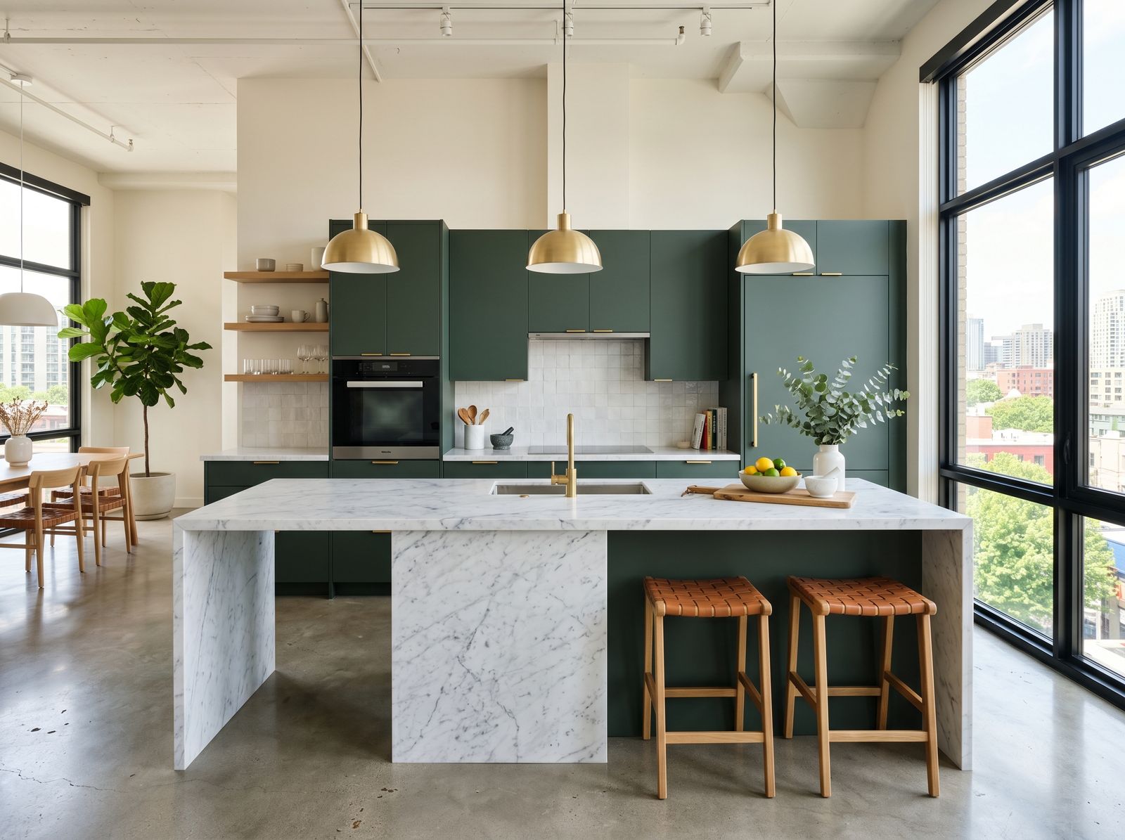 Empty kitchen → modern luxe
